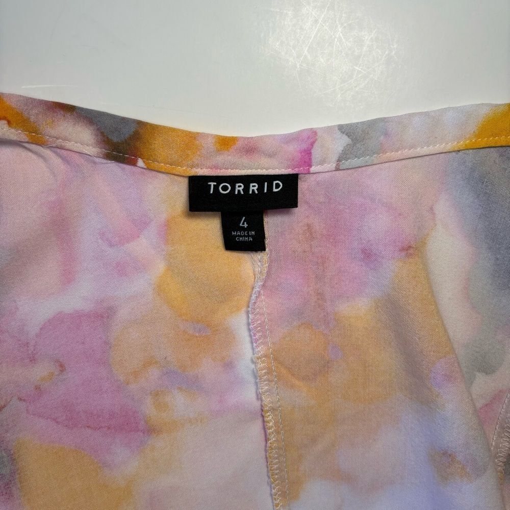 Torrid Pink Orange V-neck Tank Maxi Dress - Size 4x / 24 - 26 / Summer Casual - Picture 5 of 10